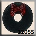 Mill Hill 12055 Matte Green Wreath & Red Bow (2 parts)