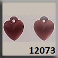 Mill Hill 12073 Very Sm Domed Heart Matte Comp Rose