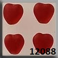 Mill Hill Crystal Treasure 12088 Medium Channeled Heart Matte Ruby