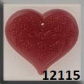 Mill Hill 12115 Large Floral Embossed Heart Rose
