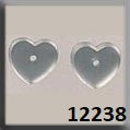 Mill Hill 12238 Petite Flat Heart Matte Crystal