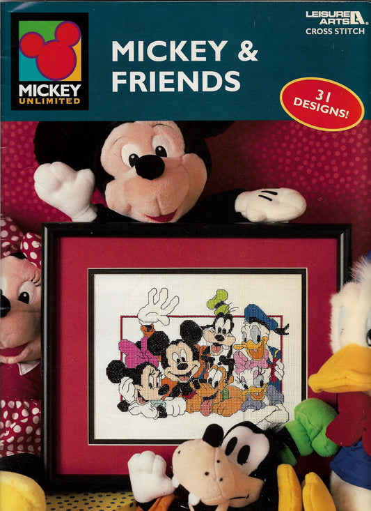 Leisure Arts Mickey & Friends cross stitch pattern