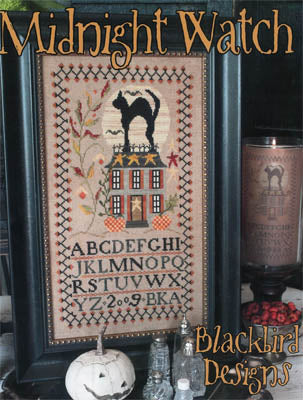 Blackbird Designs Midnight Watch halloween sampler cross stitch