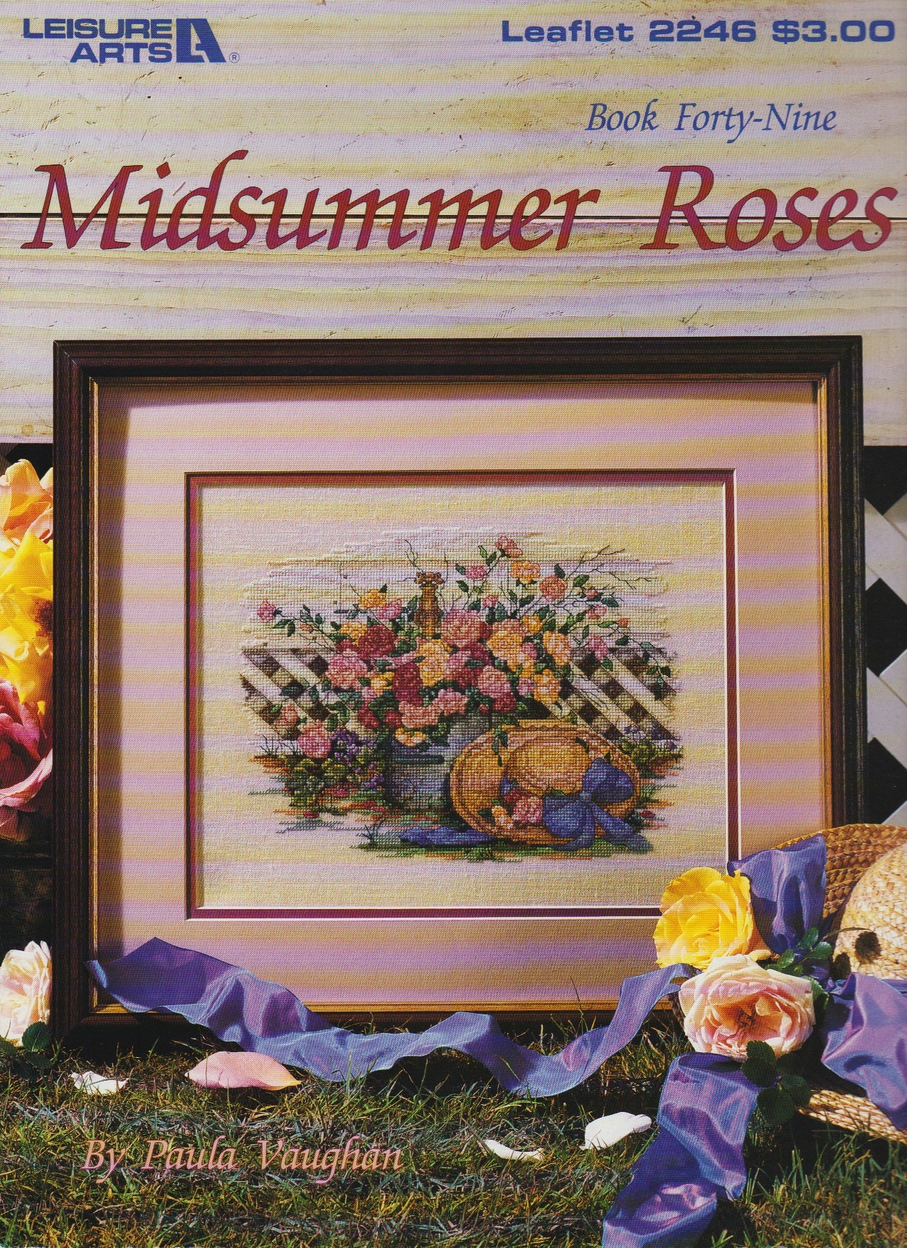 Leisure Arts Midsummer Roses 49 cross stitch pattern