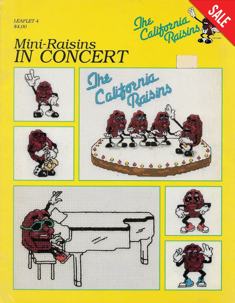 Just CrossStitch Mini-Raisins in Concert cross stitch pattern