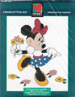 Just Cross Stitch Minnie in the Garden Disney 36004 Minnie Mouse cross stitch kit