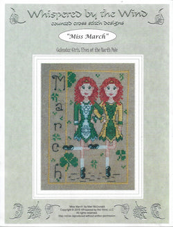 Whispered by the Wind Miss March cross stitch pattern