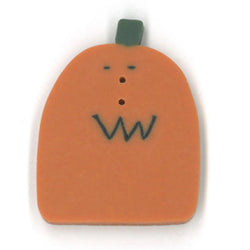 Just AnotherButton Company Squiggle Mouth Pumpkin, MM1008 clay 2-hole button
