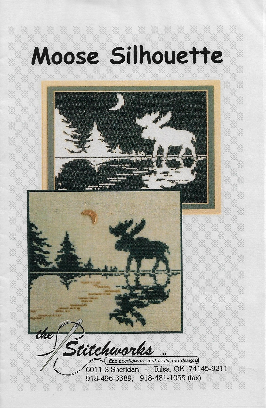Stitchworks Moose Silhouette cross stitch pattern