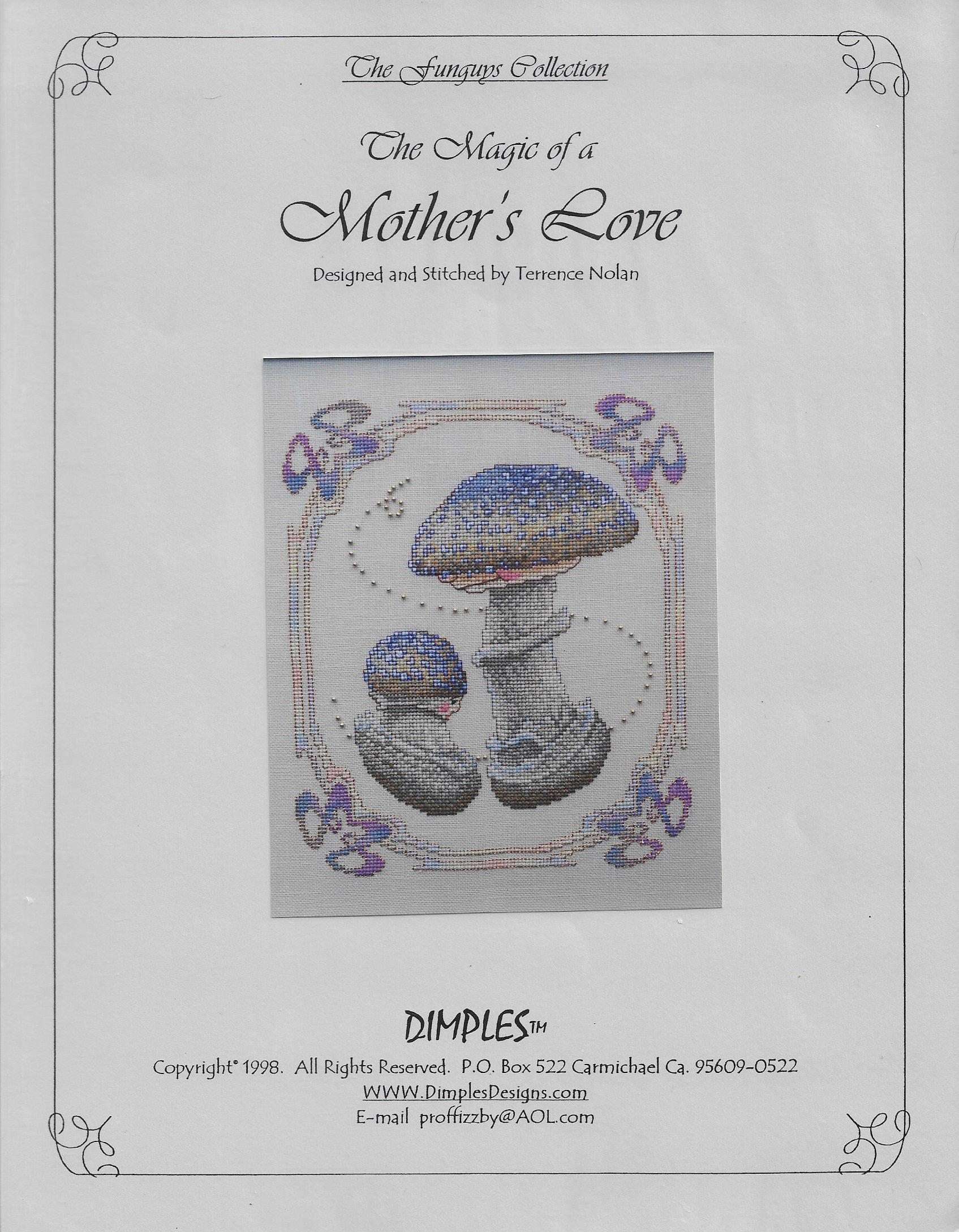 Dimples Designs Mother's Love Terrence Nolan cross stitch pattern