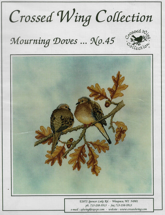 Crossed Wings Collection Mourning Doves cross stitch pattern