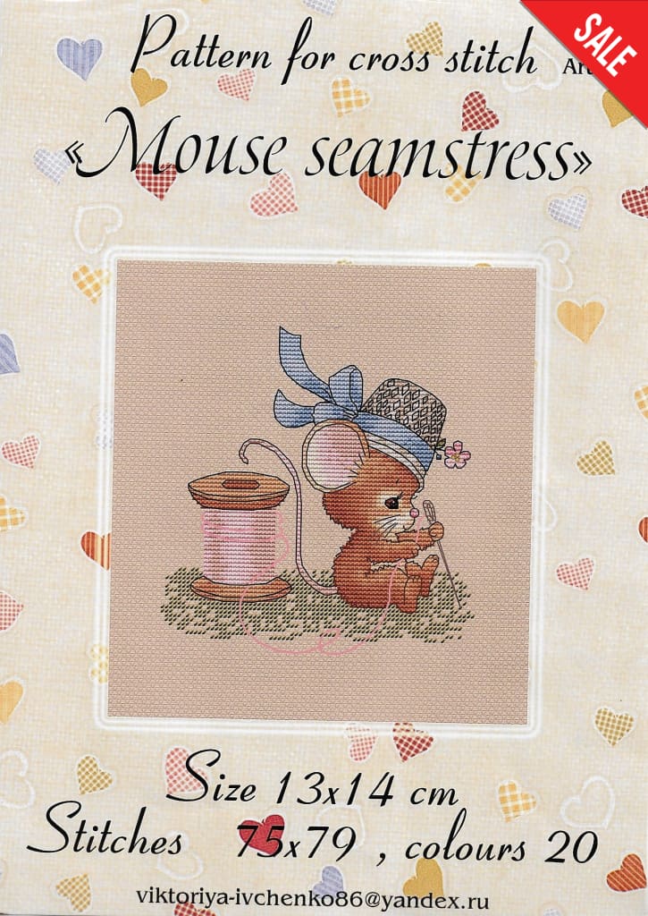 Victoriya Ivchenko Mouse Seamstress cross stitch pattern