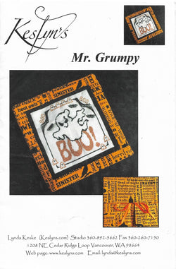 Keslyn's Mr. Grumpy halloween ghost cross stitch pattern