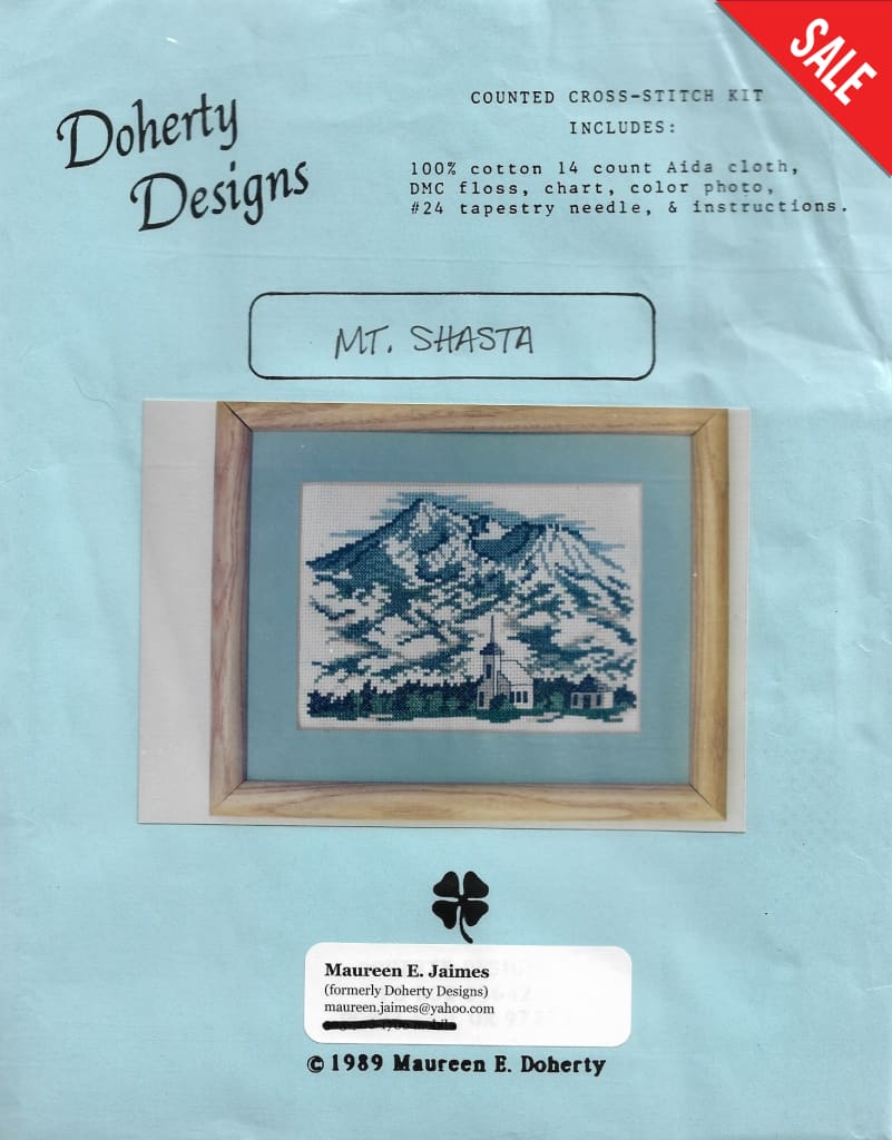 Doherty Designs Mt. Shasta cross stitch kit