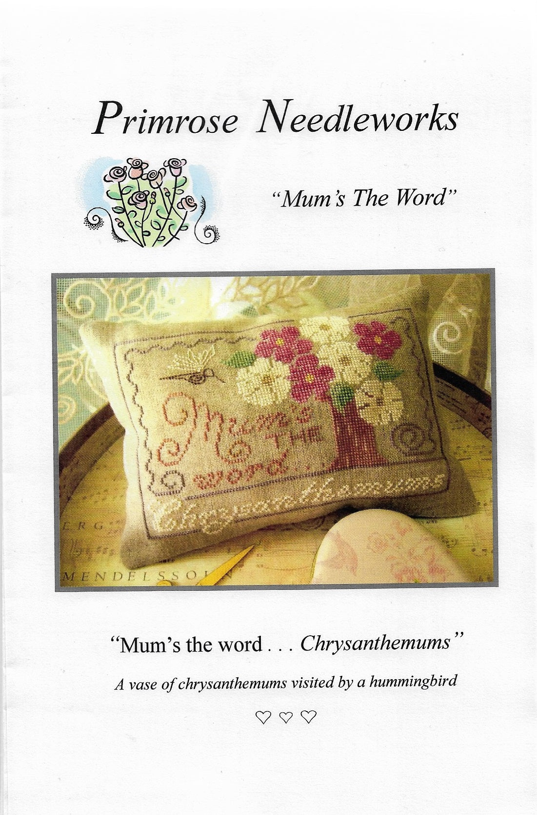 Primrose Needleworks Mum's The Word cross stitch pattern