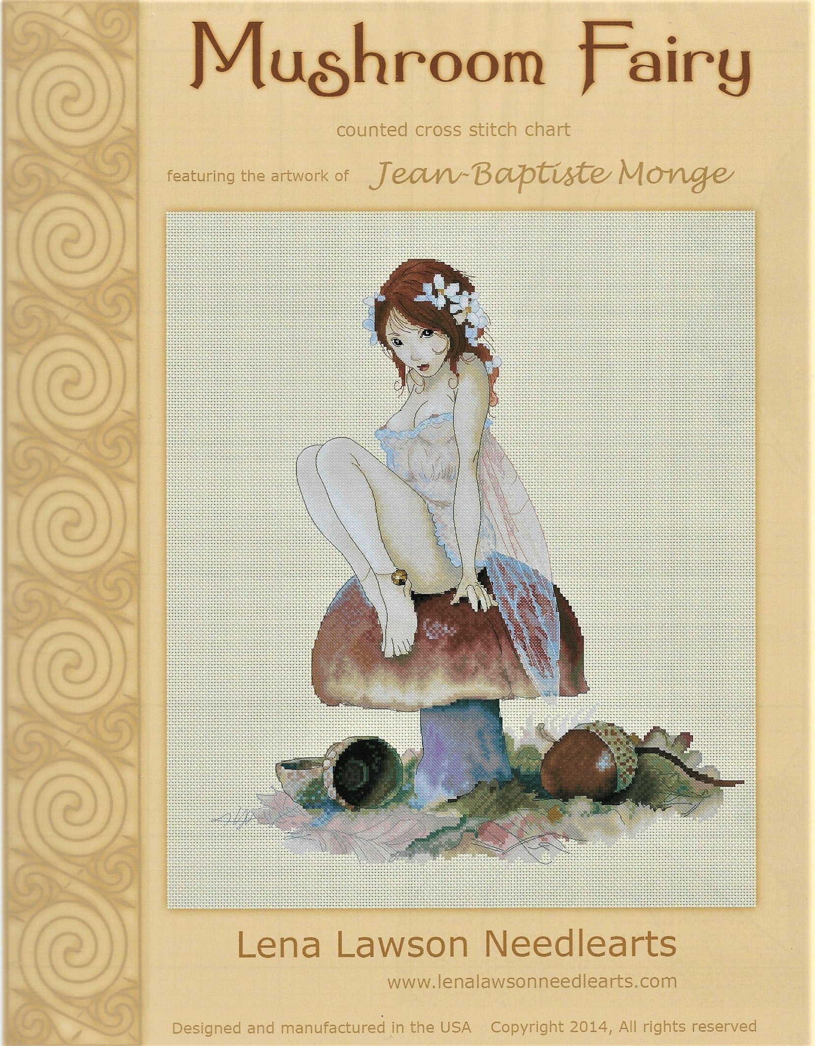 Lena Lawson Mushroom Fairy by Jean-Baptiste Monge cross stitch pattern