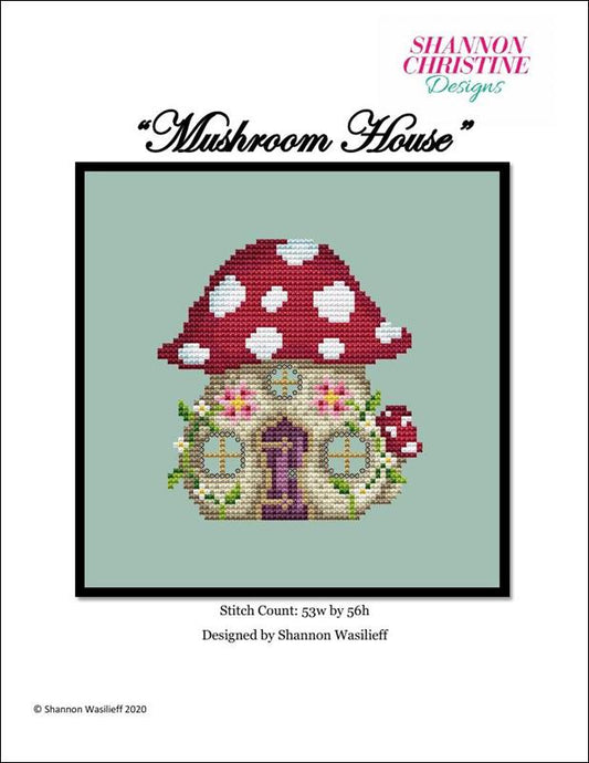 Shannon christine Mushroom House cross stitch pattern