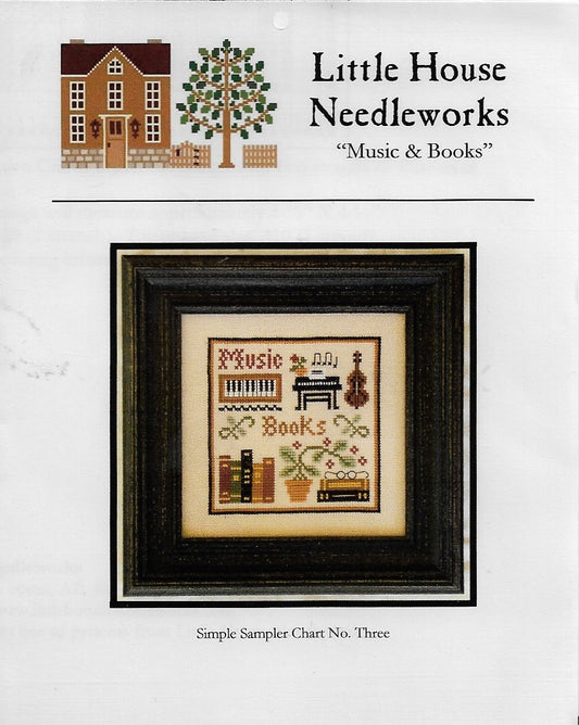 Little House Needleworks Music & Books PC-02 cross stitch pattern