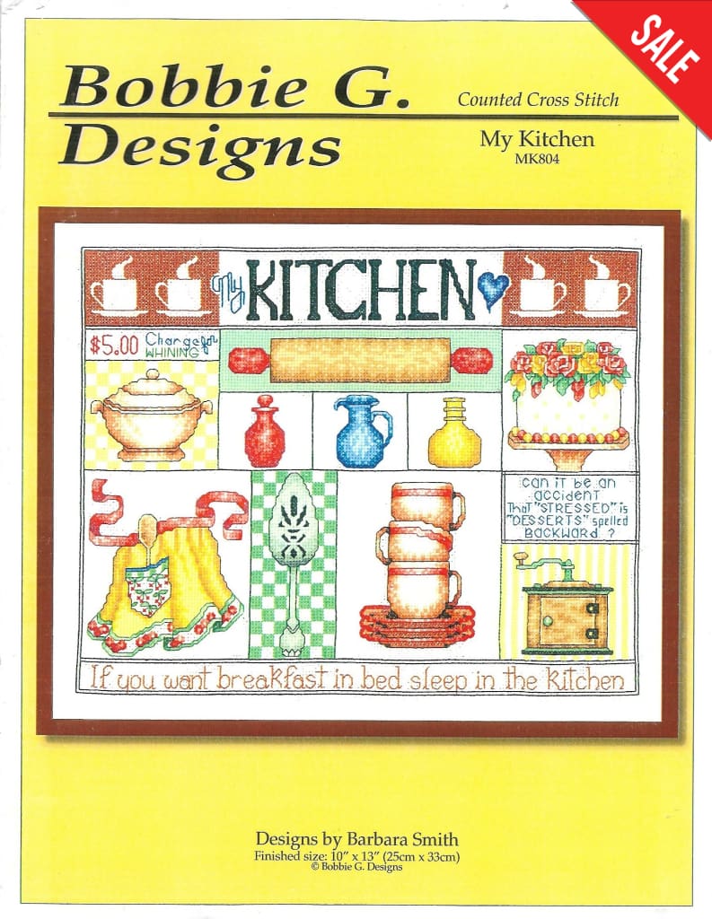 Bobbie G.  My Kitchen MK804 cross stitch pattern