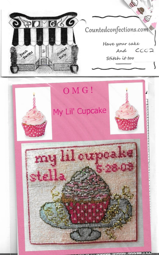 Counted Confections OMG! My Lil' Cupcake cross stitch pattern