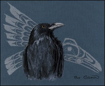 The Stitching Studio Native Raven cross stitch pattern