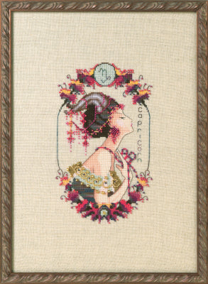 Nora Corbett Capricorn NC337 Zodiacal girls cross stitch pattern