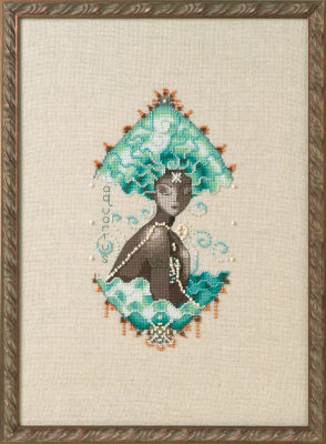 Nora Corbett's Aquarius NC338 Zodiacal girls cross stitch pattern