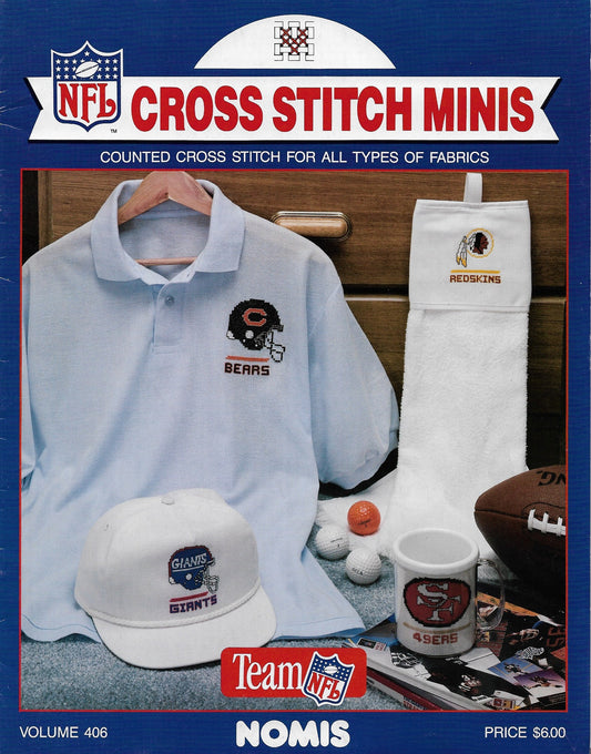 Nomis NFL Minis cross stitch pattern