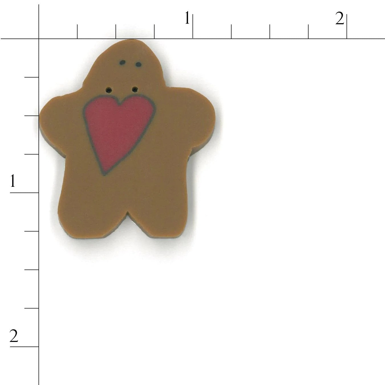 Gingerbread with Heart NH1020 Buttons