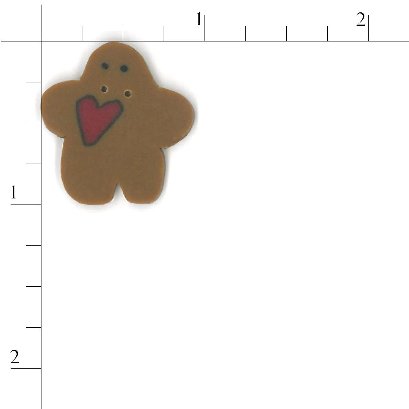 Gingerbread with Heart NH1020 Buttons