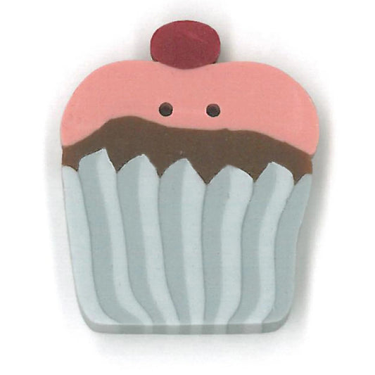 Just Another Button Company Cupcake, NH1028 clay button
