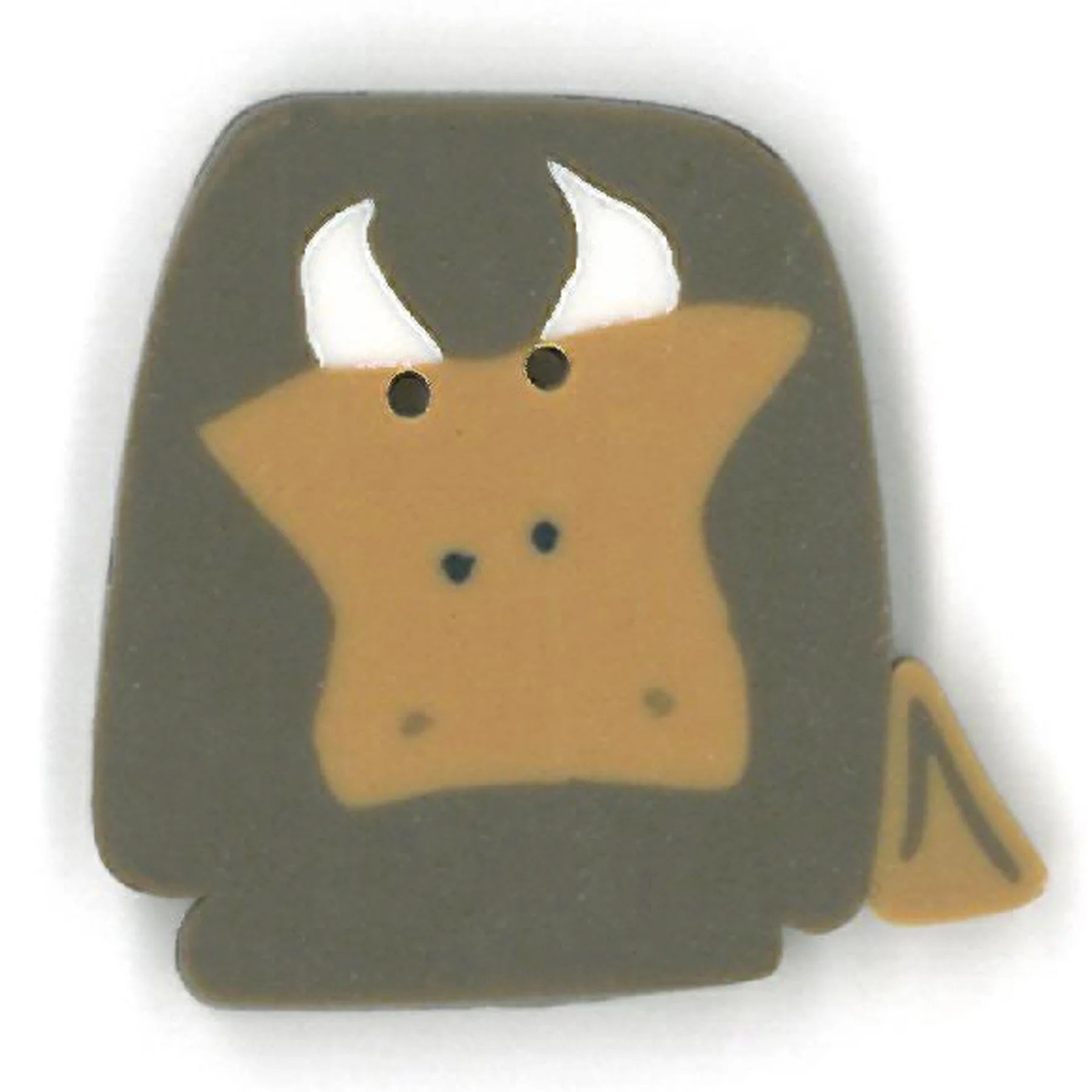 Just Another Button Company Cow NH1053 clay 2-hole Buttons
