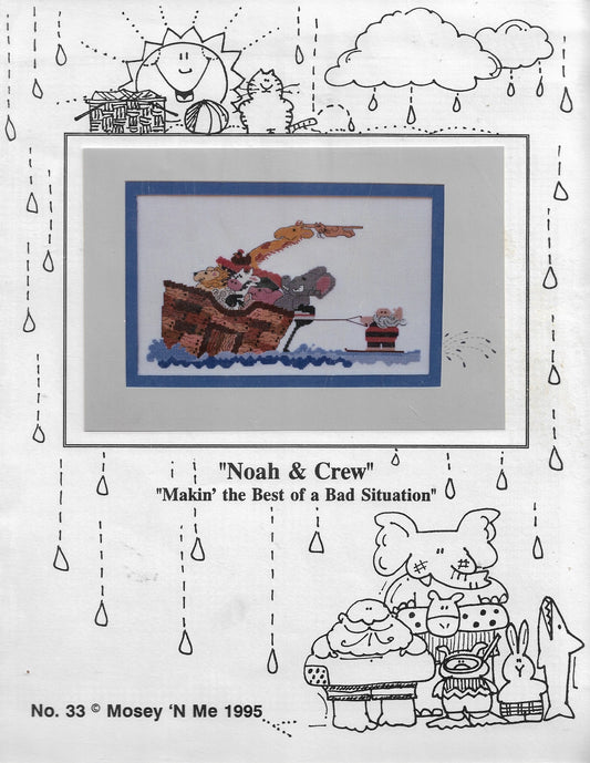 Mosey 'N Me Noah & Crew cross stitch pattern