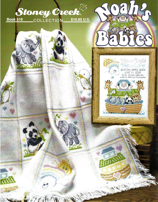 Stoney Creek Noah's Babies BK519 baby sampler cross stitch booklet