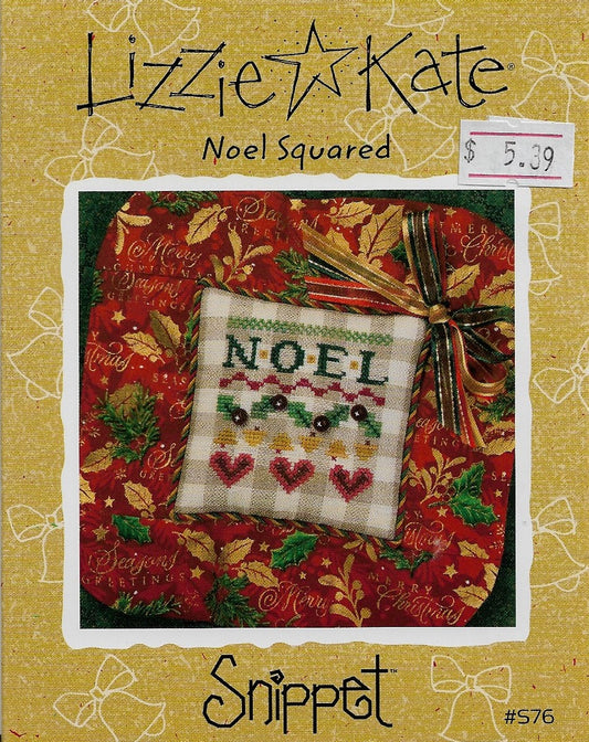 Lizzie Kate Noel Squared Christmas cross stitch pattern