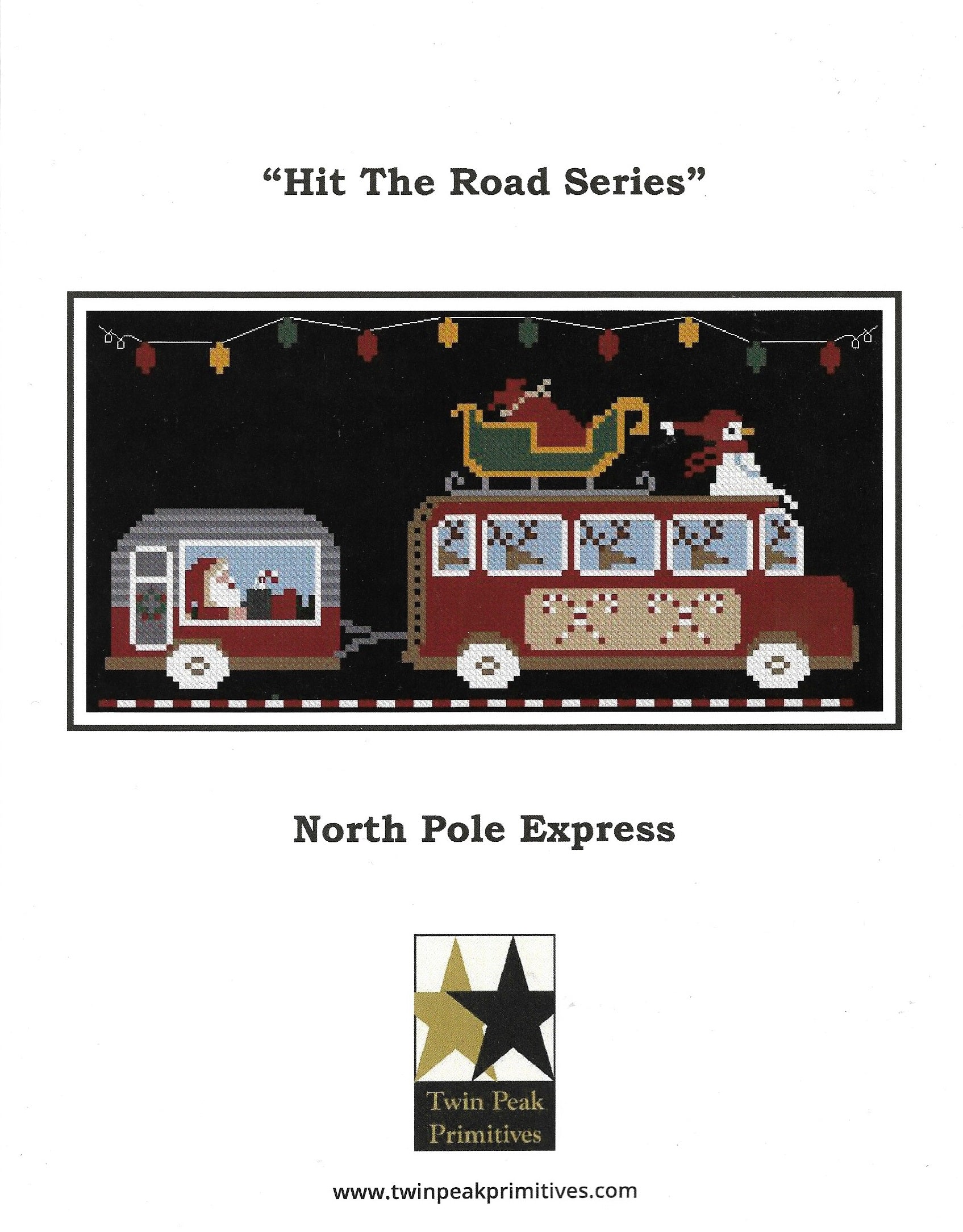 Twin Peak Primitives North Pole Express cross stitch pattern