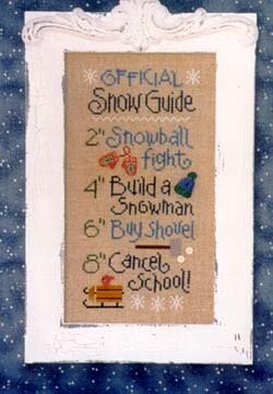 Lizzie Kate Official Snow Guide LK114 winter cross stitch pattern