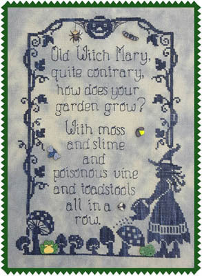 Waxing Moon Designs Old Witch Mary cross stitch pattern