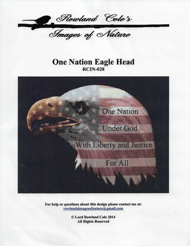 Rowland Cole's Images of Nature One Nation Eagle Head RCIN-028 cross stitch pattern