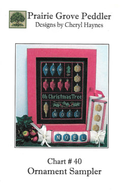 Prairie Grove Peddler Ornament Sampler #40 christmas cross stitch pattern