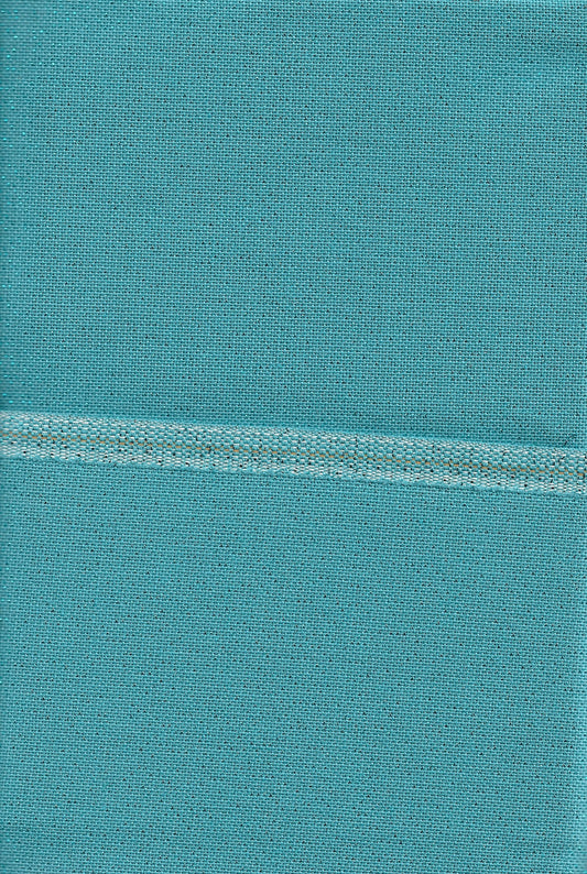 Zweigart Lugana 25ct 18x27 Pacific Blue Metallic Fabric