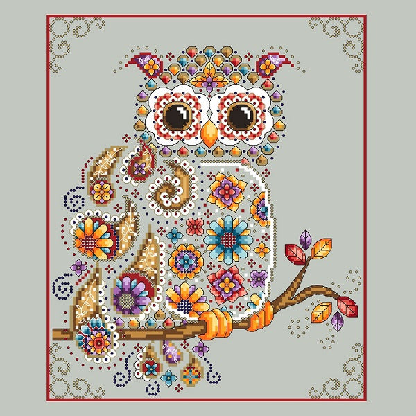 Shannon Christine Designs Paisley Owl cross stitch pattern