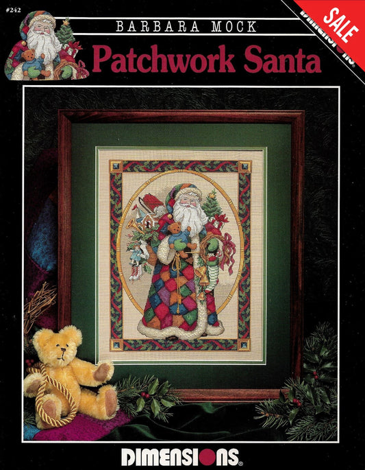 Dimensions Patchwork Santa 242 christmas cross stitch pattern