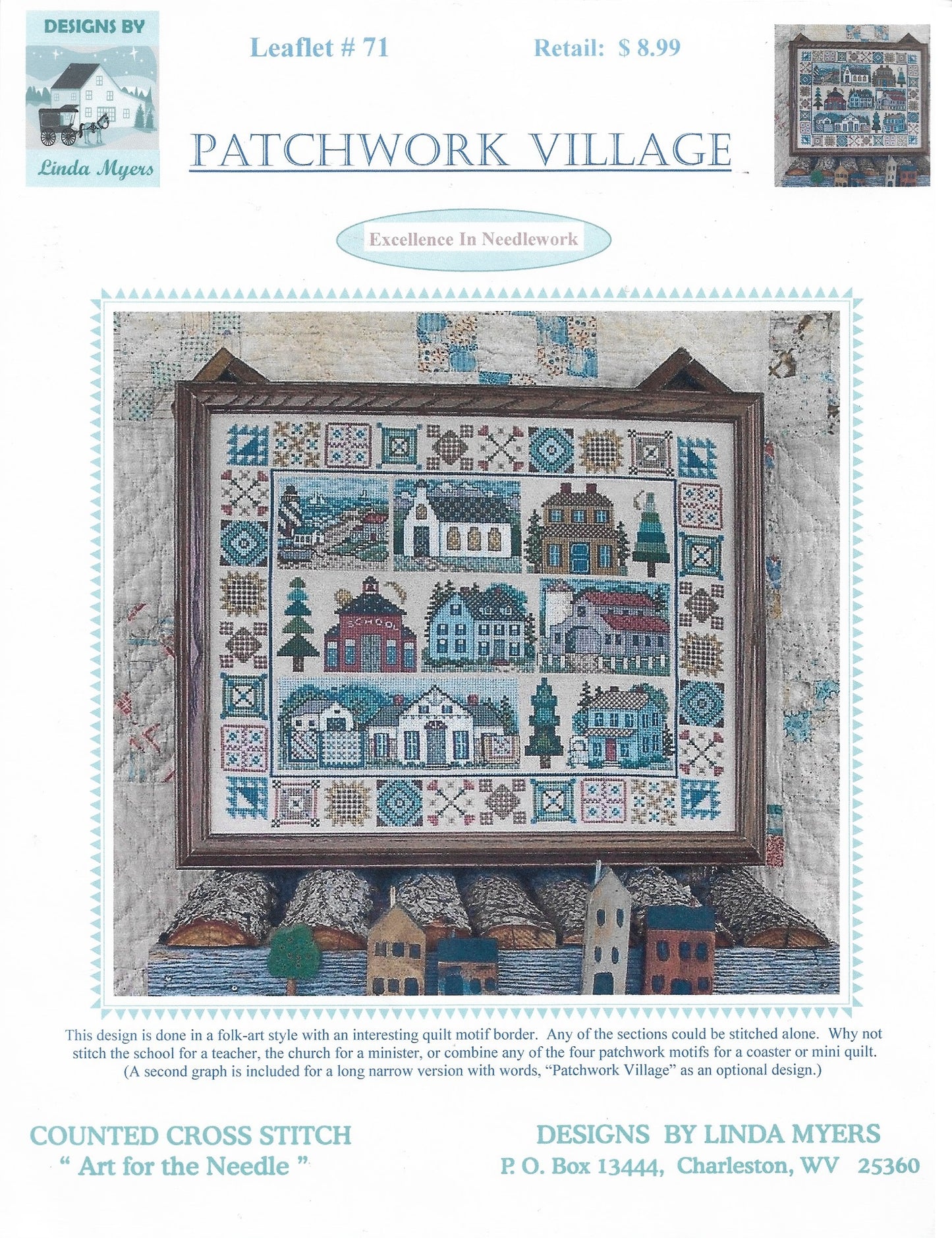Linda Myers Patchwork Village Amish 71 cross stitch pattern