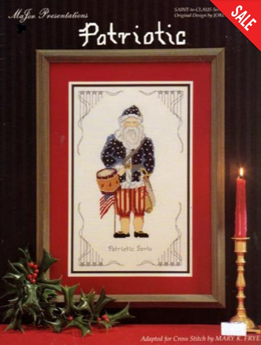 MaJor Presentations Patriotic Santa cross stitch