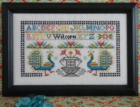 Rosewood manor Peacock Welcome S-1227 cross stitch pattern