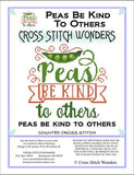 Cross Stitch Wonders Carolyn Manning Peas Be kind To Others Cross stitch pattern