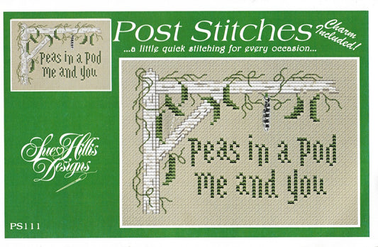 Sue Hillis Peas in a pos PS111 cross stitch pattern