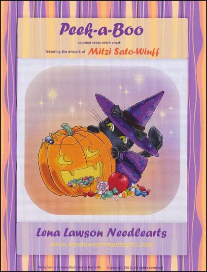 Lena Lawson Peek-a-Boo Halloween cross stitch pattern