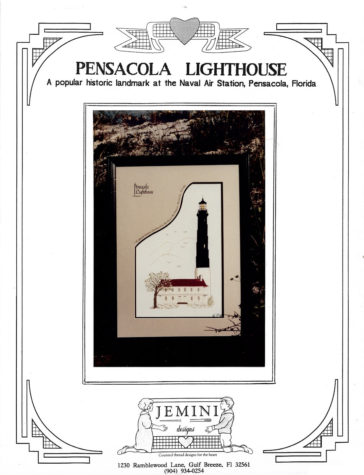 Jemini Pensacola Lighthouse cross stitch pattern